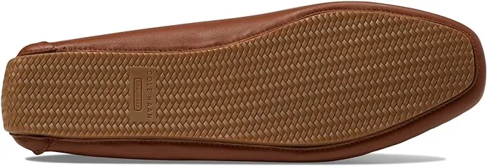 Cole Haan Tully Driver Pecan Woven Leather Slip On Squared Toe Classic Loafers