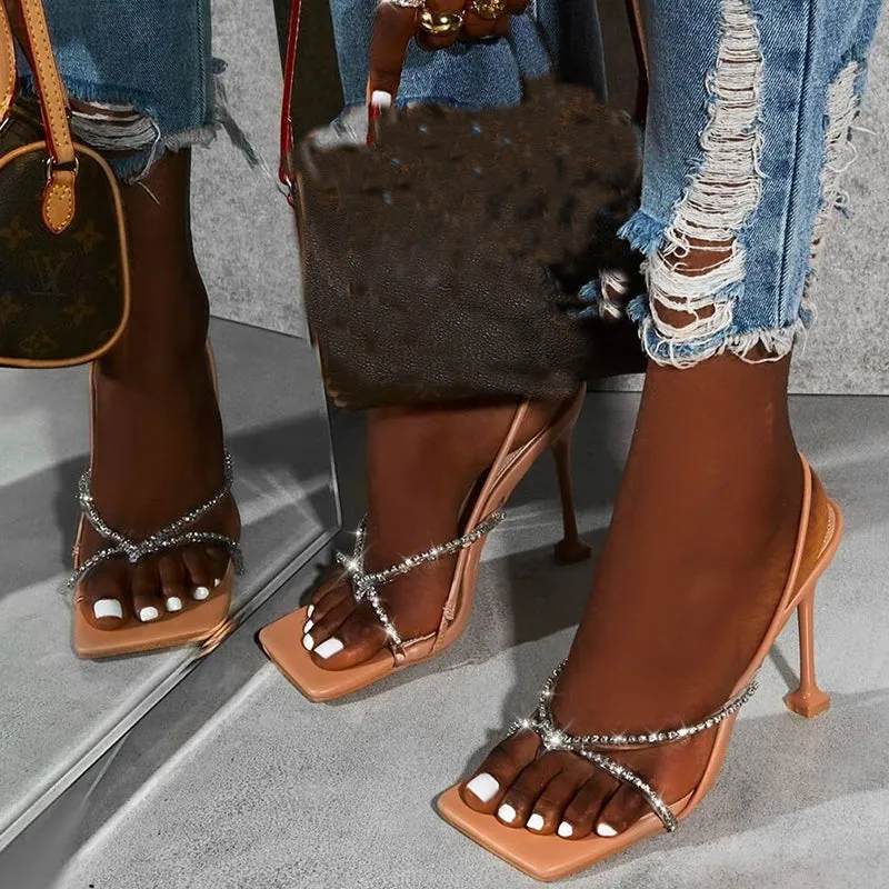 sandals thin open toe high heels